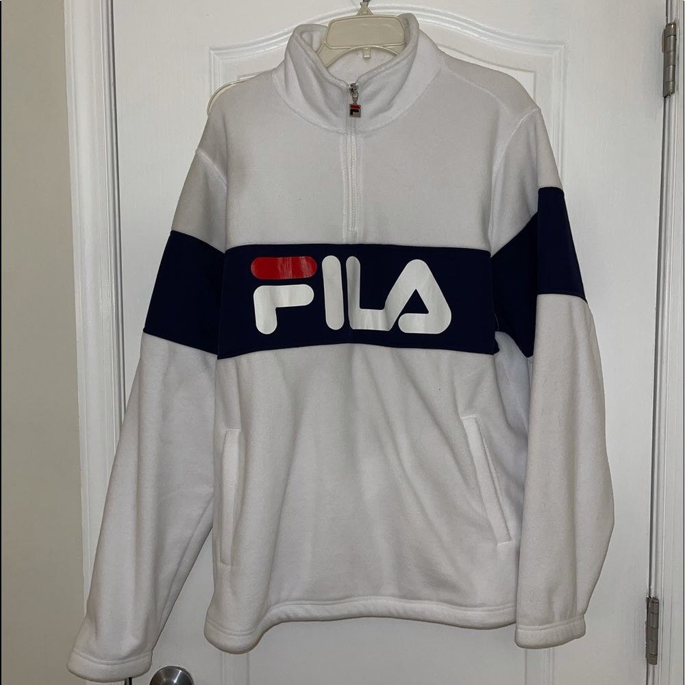 Mens FILA Quarter Zip Pullover Sweatshirt